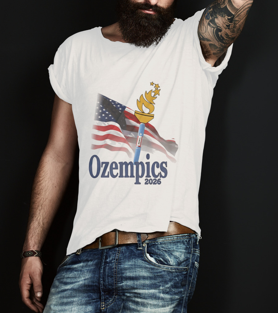 USA Flag Torch Ozempics 2026 Stars T-Shirt