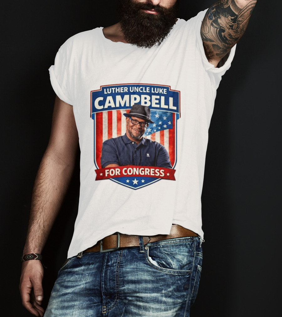 Luther Uncle Luke Campbell For Congress American Flag Leadership T-Shirt