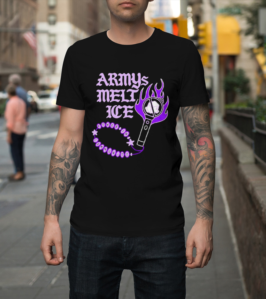 ARMYs Melt Ice Lightstick Flame T-Shirt