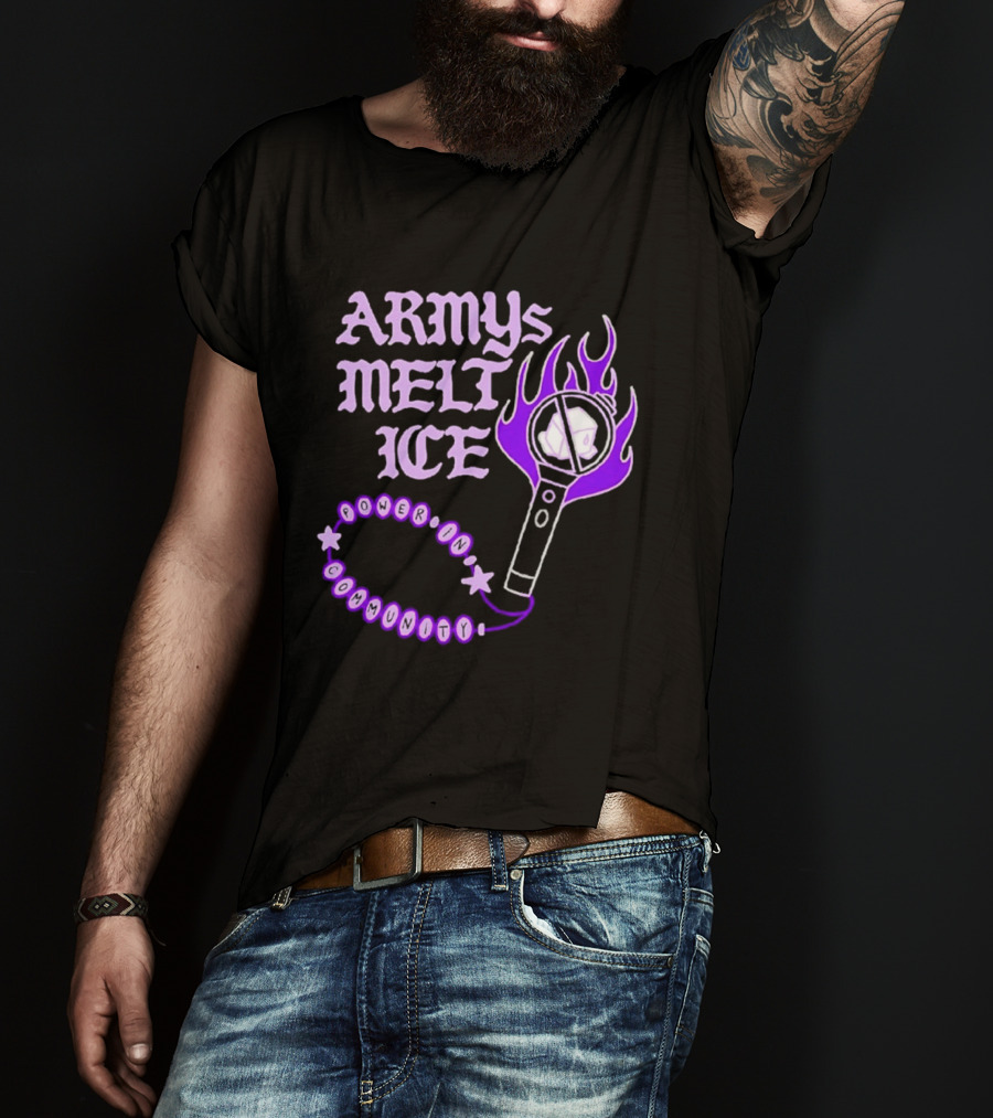 ARMYs Melt Ice Lightstick Flame T-Shirt