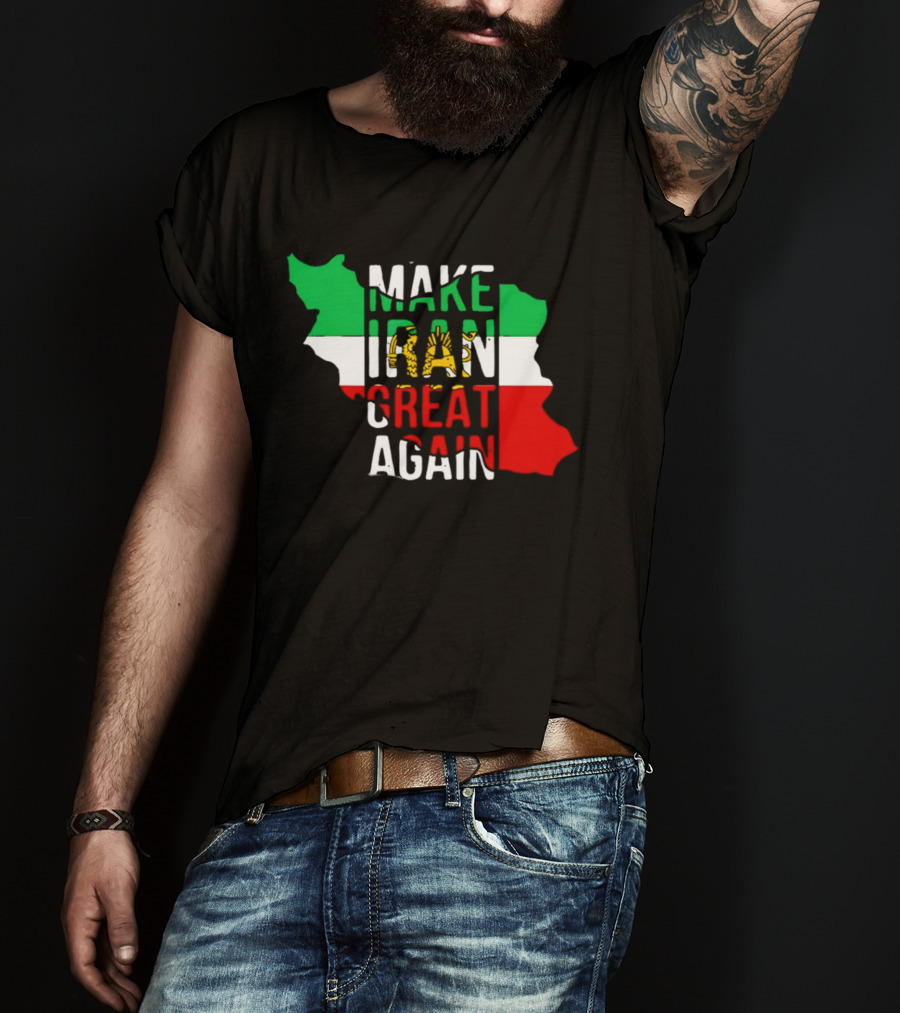 Make Iran Great Again Flag Map T-Shirt