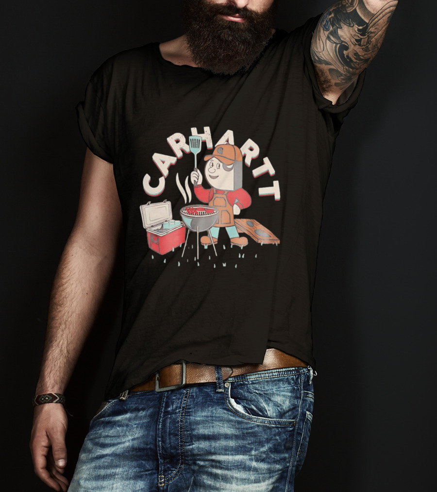 Carhartt BBQ Character With Grill And Cooler T-Shirt