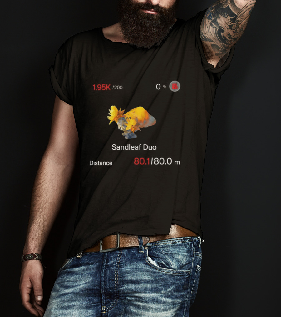 Sandleaf Dou Yellow Flowers With 395km Distance And 500/190.9m T-Shirt