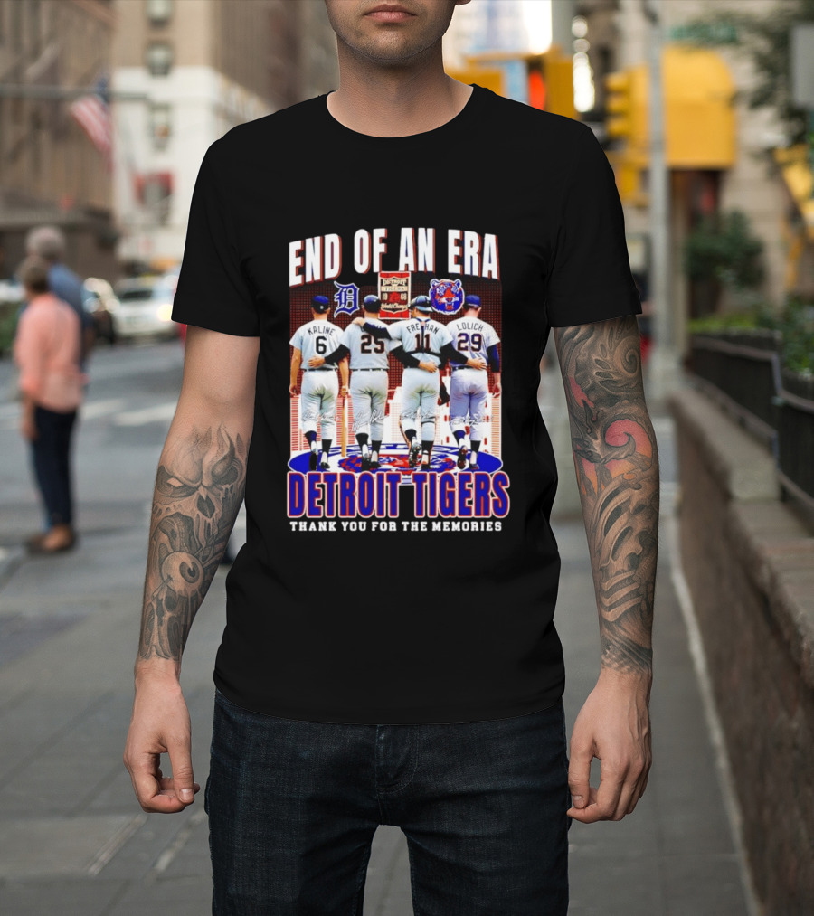 End of an Era Kaline Cash Freehan Lolich Detroit Tigers Thank You for the Memories T-Shirt