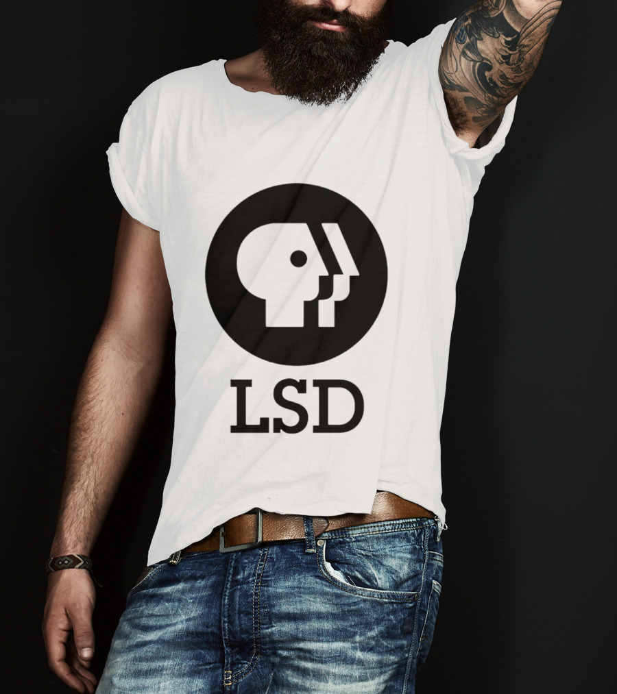 Dave Landau Wears LSD PBS T-Shirt