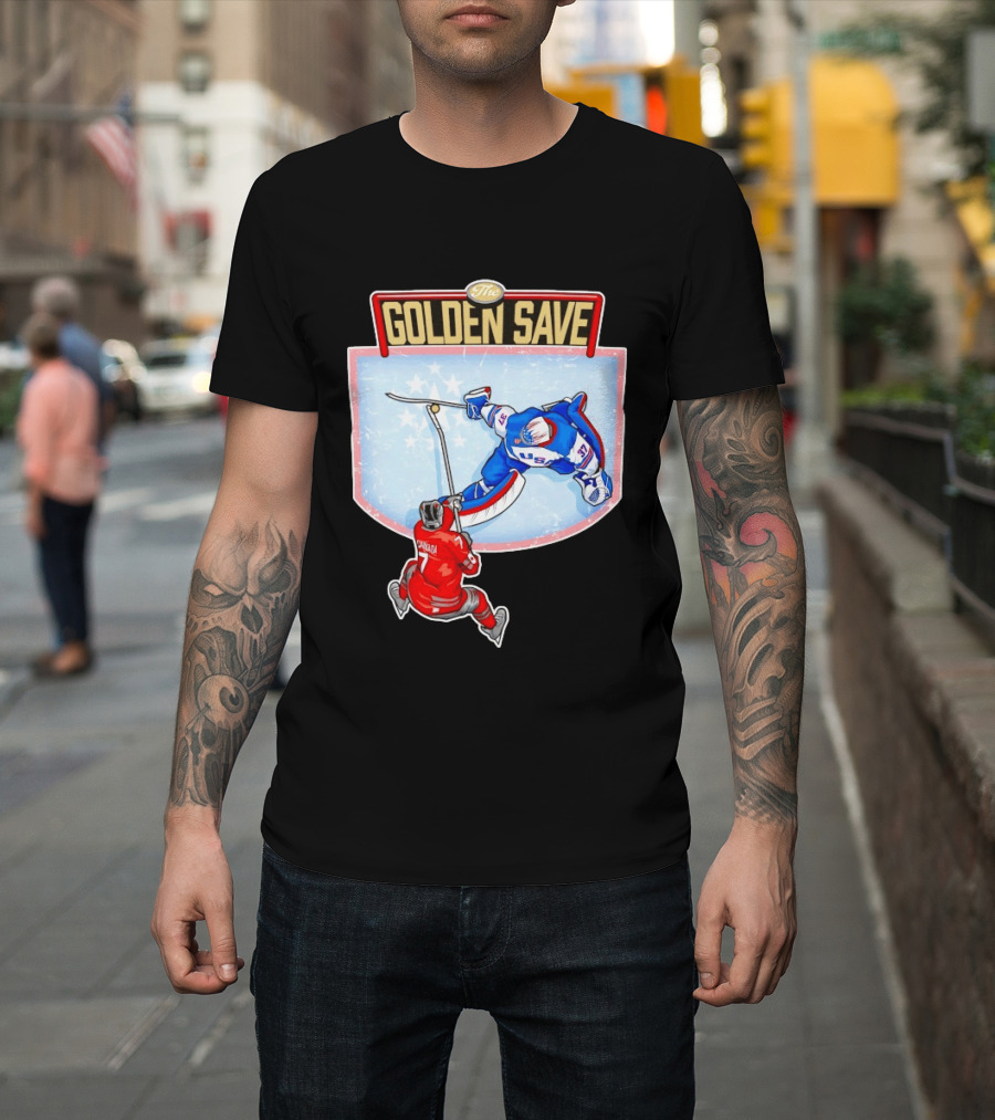 USA Hockey The Golden Save Canada Matchup T-Shirt