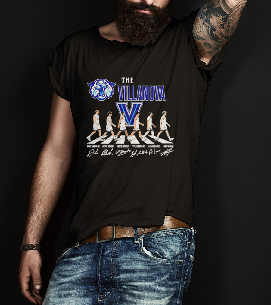 The Villanova Wildcats Basketball Player Abbey Road NCAA T-Shirt