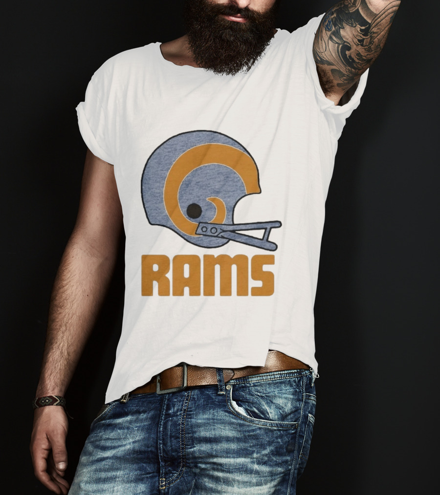 Rams Helmet Classic Football Team T-Shirt