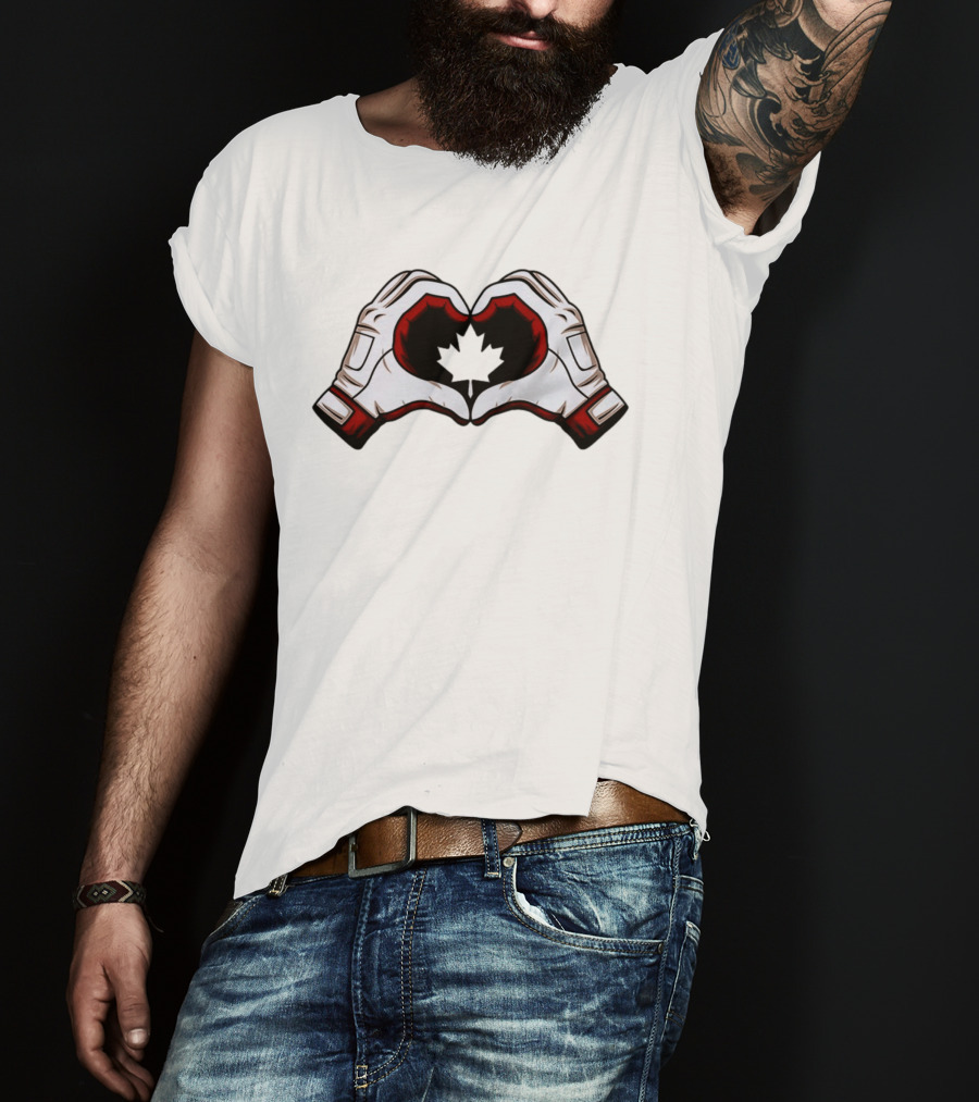 Canada Team Heart Hands Maple Leaf Olympics 2026 T-Shirt