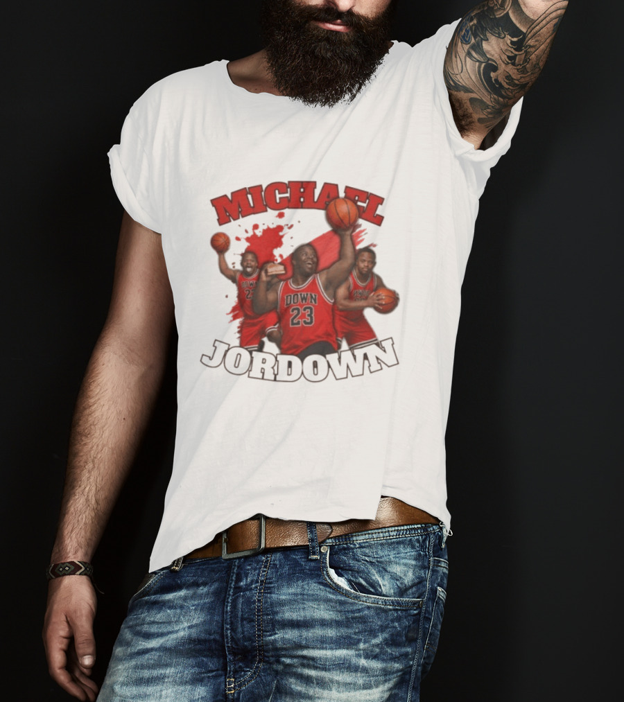 Michael Jordown Basketball Player 23 Red Jersey T-Shirt