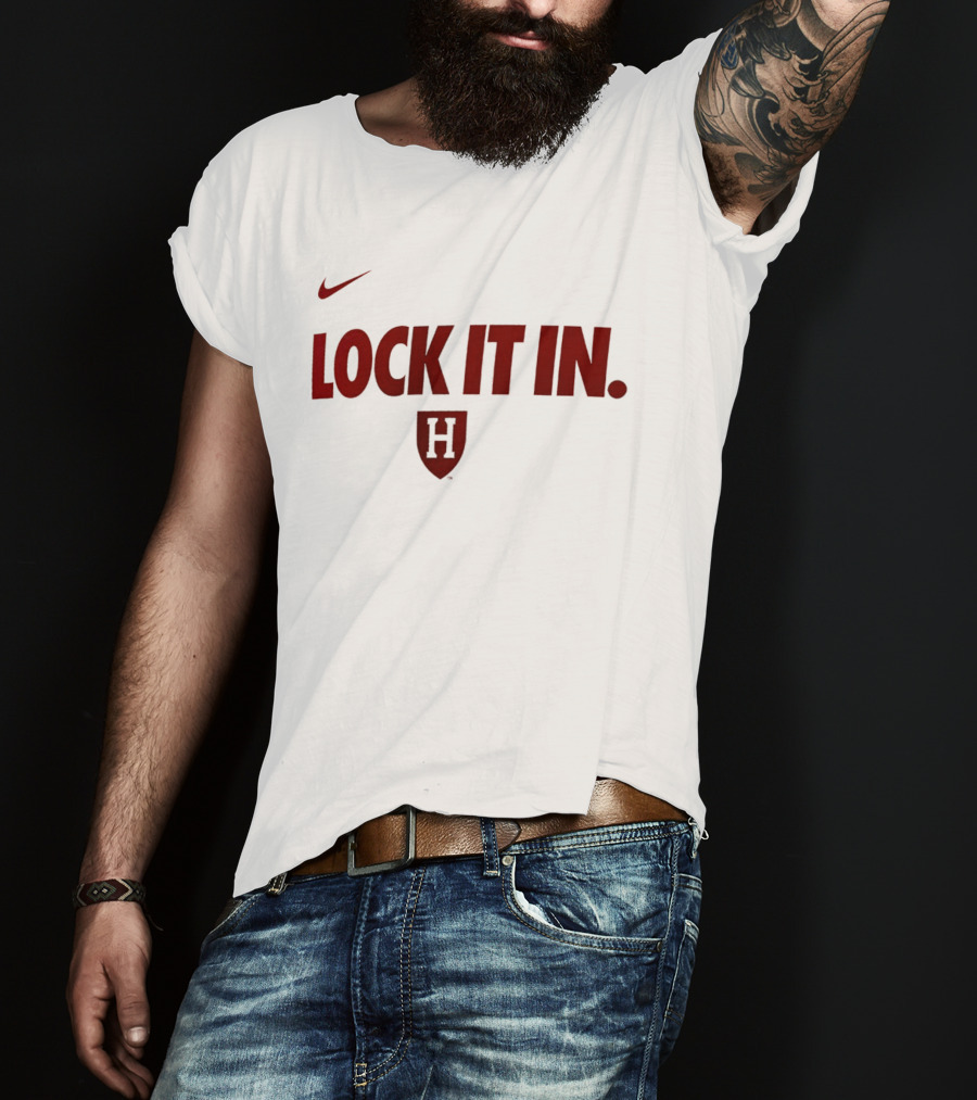 Nike Harvard Lock It In Crimson H T-Shirt