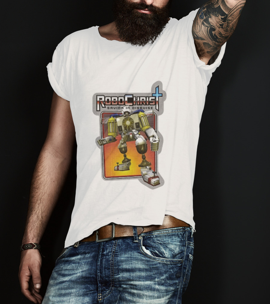 RoboChrist Savior In Disguise Transformer Robot Mashup T-Shirt