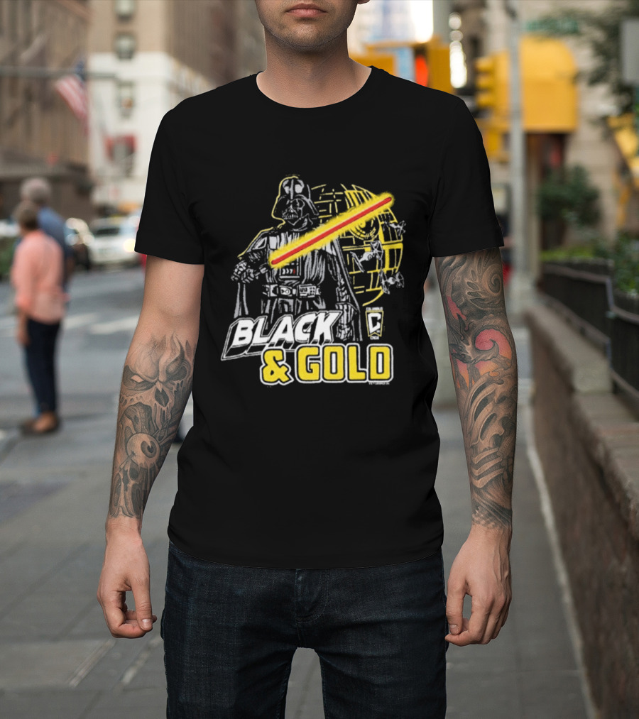 Columbus Crew Star Wars Darth Vader Black Gold T-Shirt