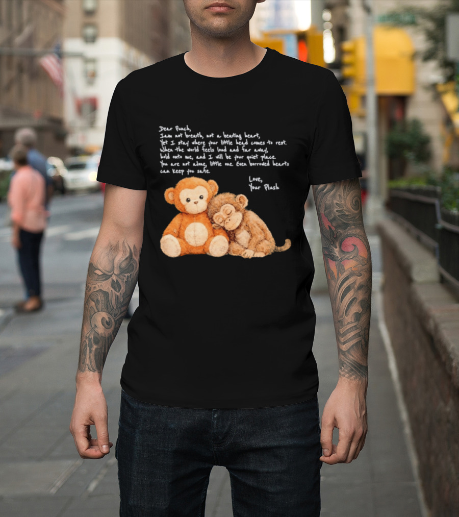 Dear Punch Heartfelt Monkey Companions Poem And Plush Toy T-Shirt