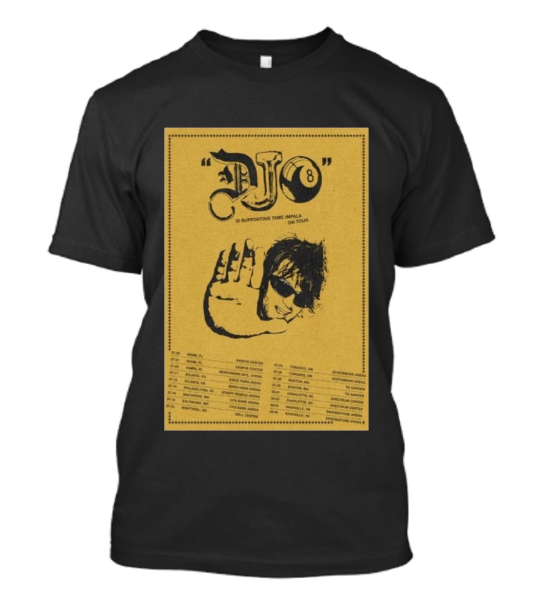 Djo Supporting Tame Impala Tour 2026 Dates And Locations T-Shirt