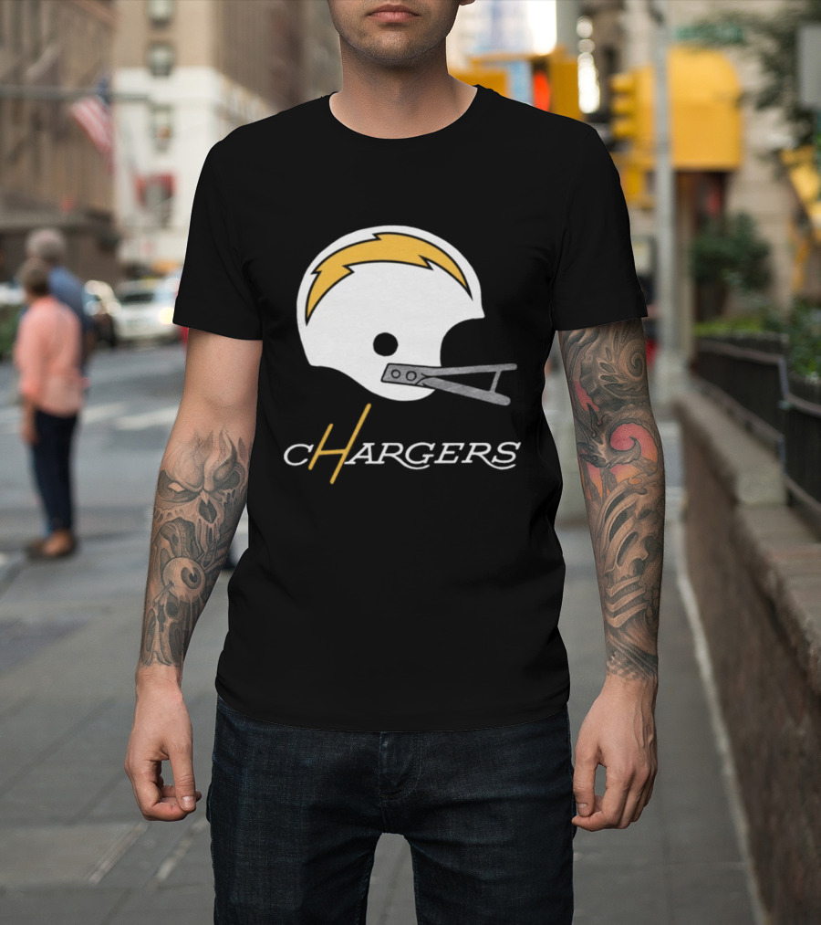 Los Angeles Chargers Big Helmet Football Team T-Shirt