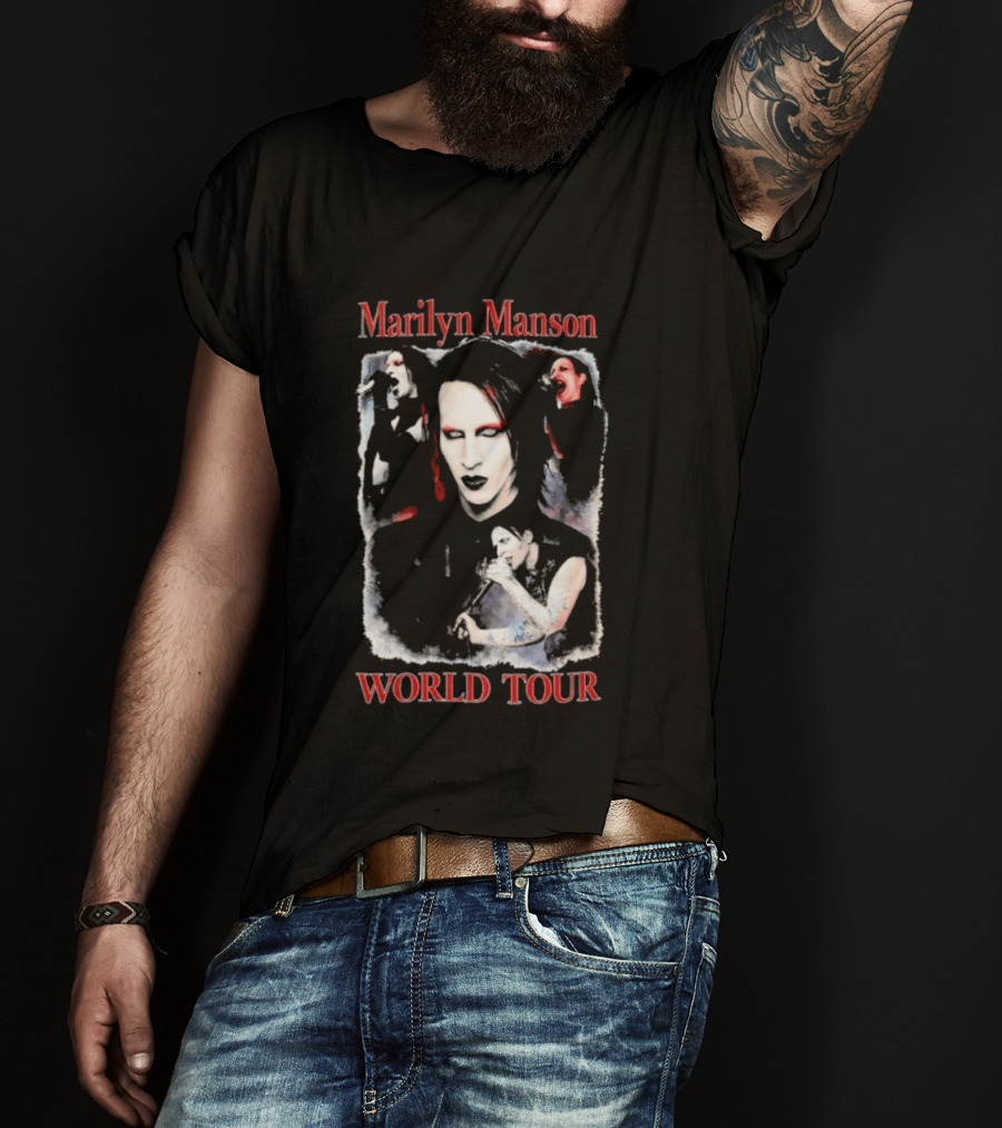 Marilyn Manson World Tour Gothic Rock T-Shirt