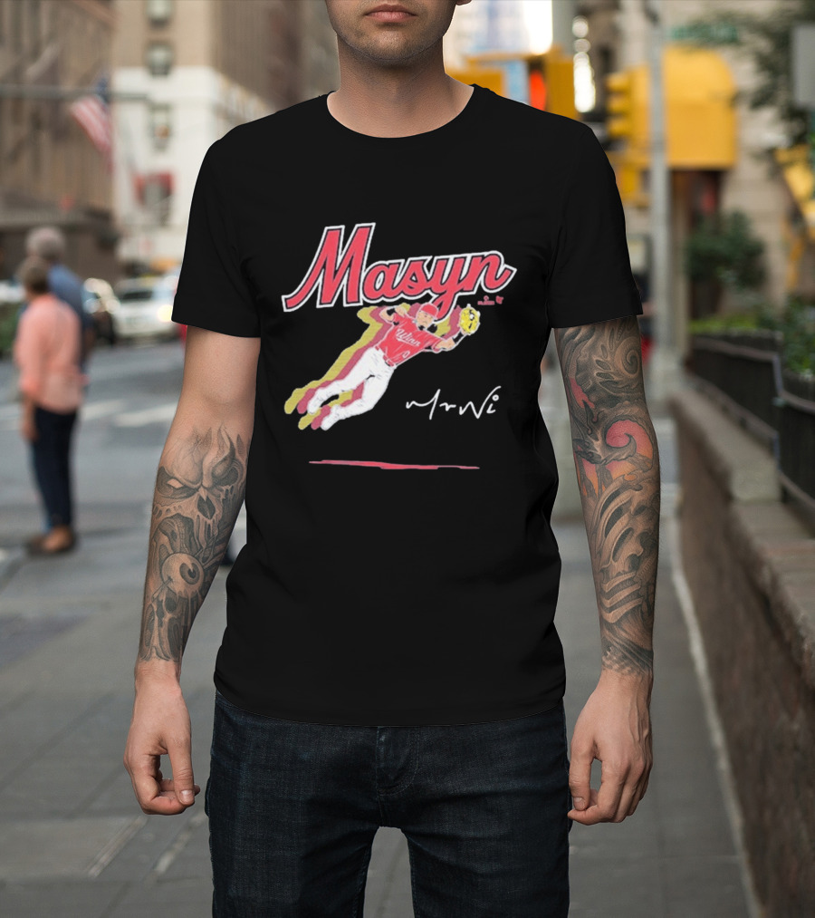 Masyn Winn Baseball Superstar Dynamic Action Pose T-Shirt