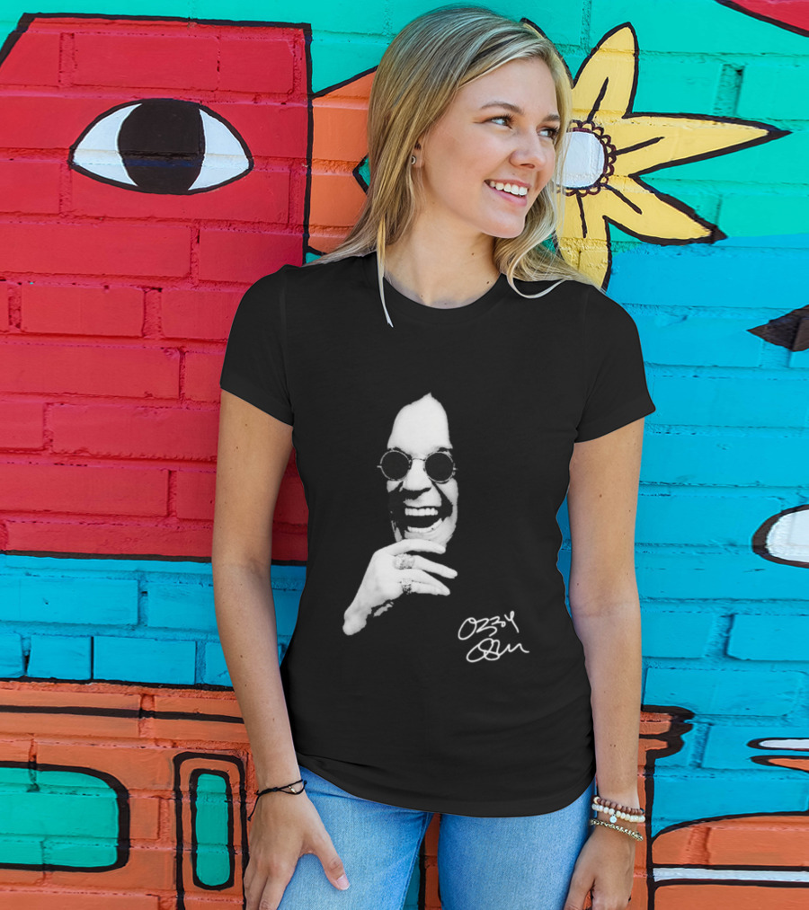 Ozzy Osbourne 1948 2025 Immortal Rest In Peace Rock Legend Signature Image T-Shirt