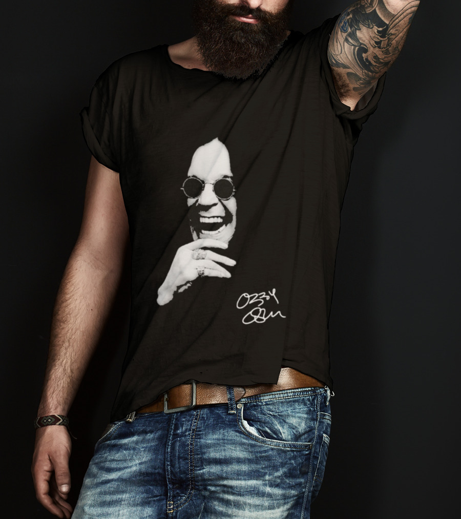Ozzy Osbourne 1948 2025 Immortal Rest In Peace Rock Legend Signature Image T-Shirt