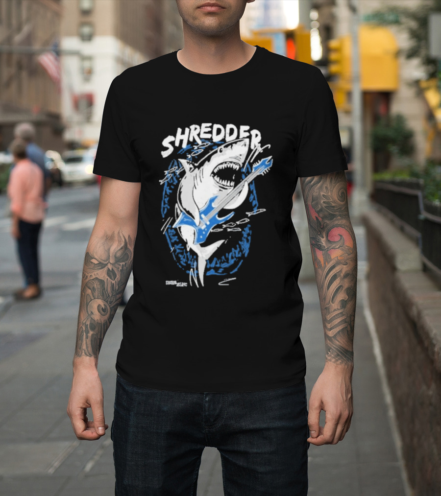 Shredder Shark With Electric Guitar T-Shirt