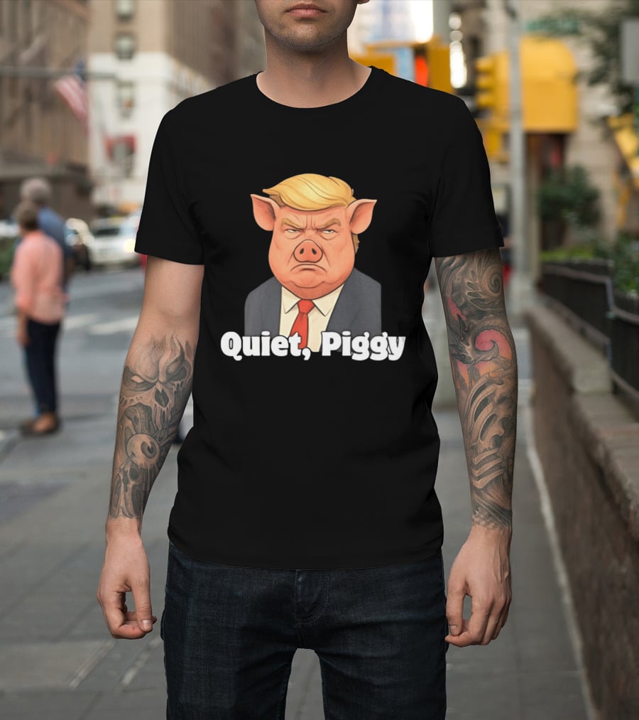 Quiet Piggy Suit Protest T-Shirt