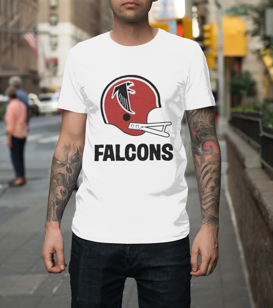 Atlanta Falcons Big Helmet Red Falcon T-Shirt