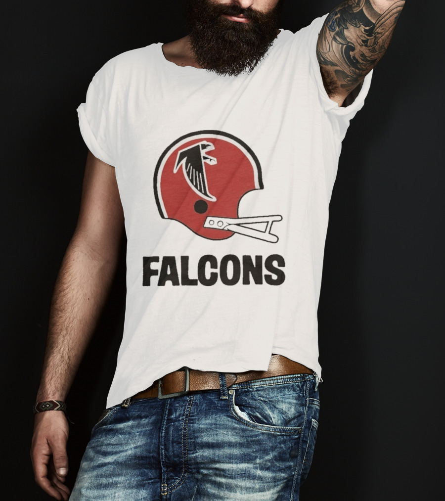 Atlanta Falcons Big Helmet Red Falcon T-Shirt