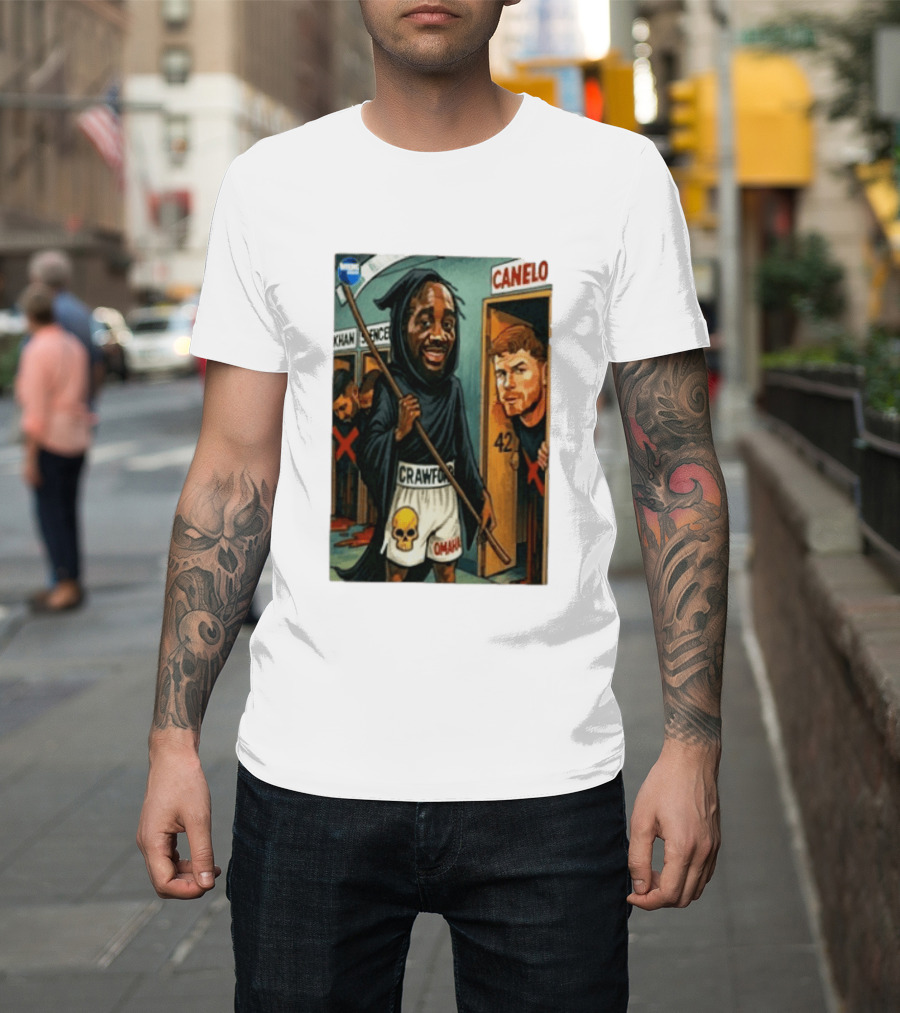 Crawford Grim Reaper Omaha With Canelo Álvarez And Khan Spence T-Shirt