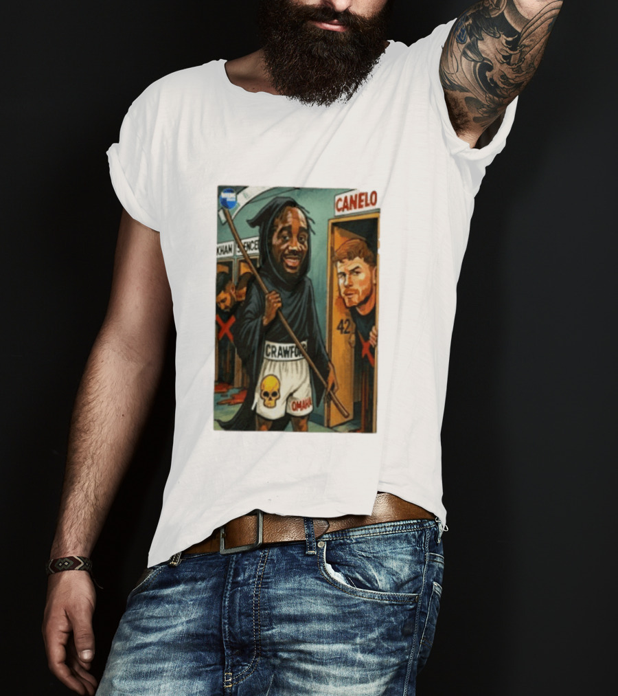 Crawford Grim Reaper Omaha With Canelo Álvarez And Khan Spence T-Shirt