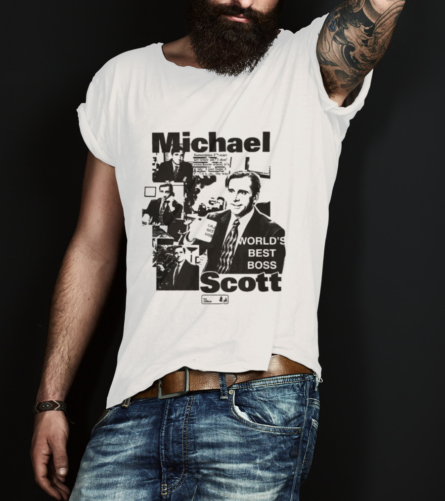 Michael Scott World's Best Boss The Office Iconic TV Comedy T-Shirt