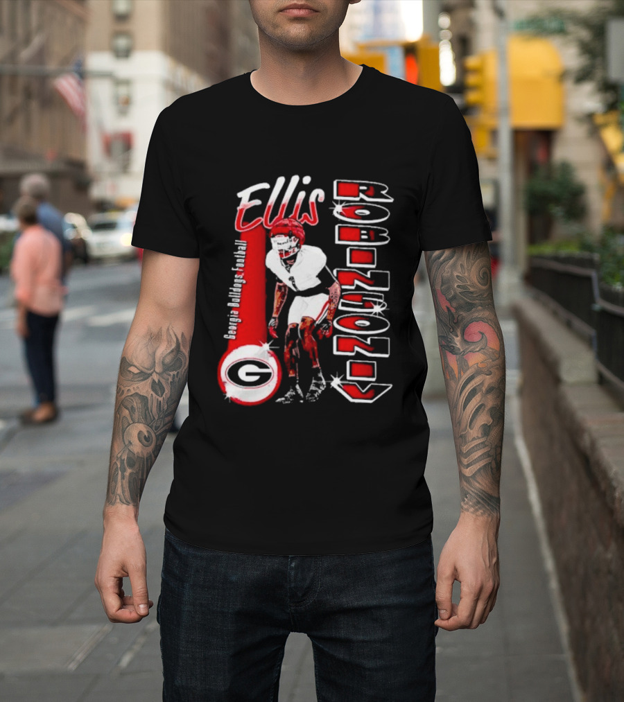 Ellis Robinson IV Georgia Bulldogs Football Illustrated T-Shirt