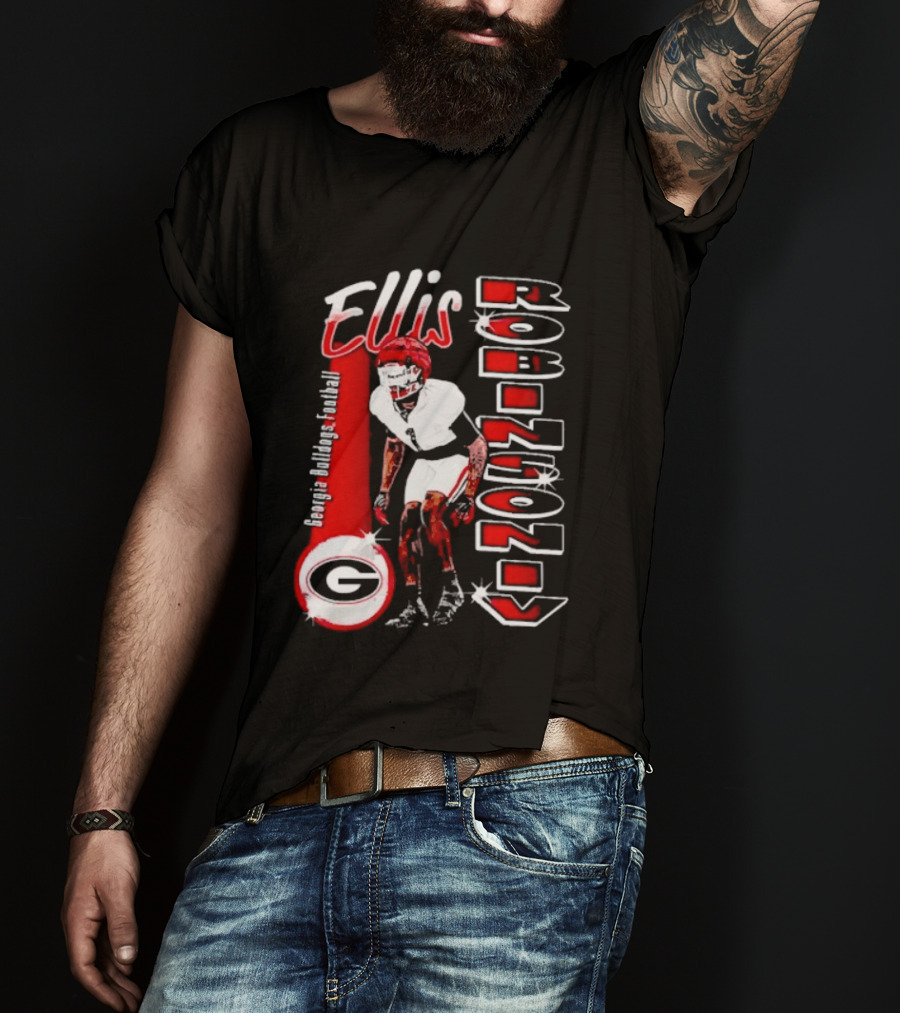 Ellis Robinson IV Georgia Bulldogs Football Illustrated T-Shirt