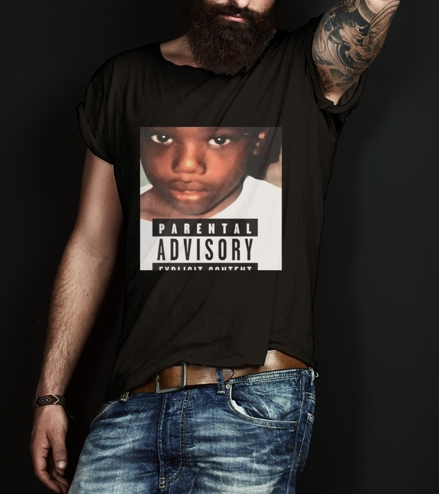 Parental Advisory Explicit Content Young Boy Image T-Shirt