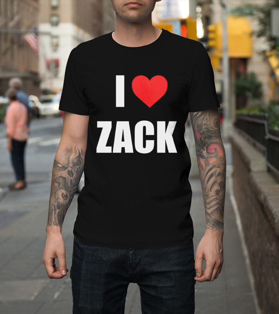 I Heart Zack Red Love T-Shirt