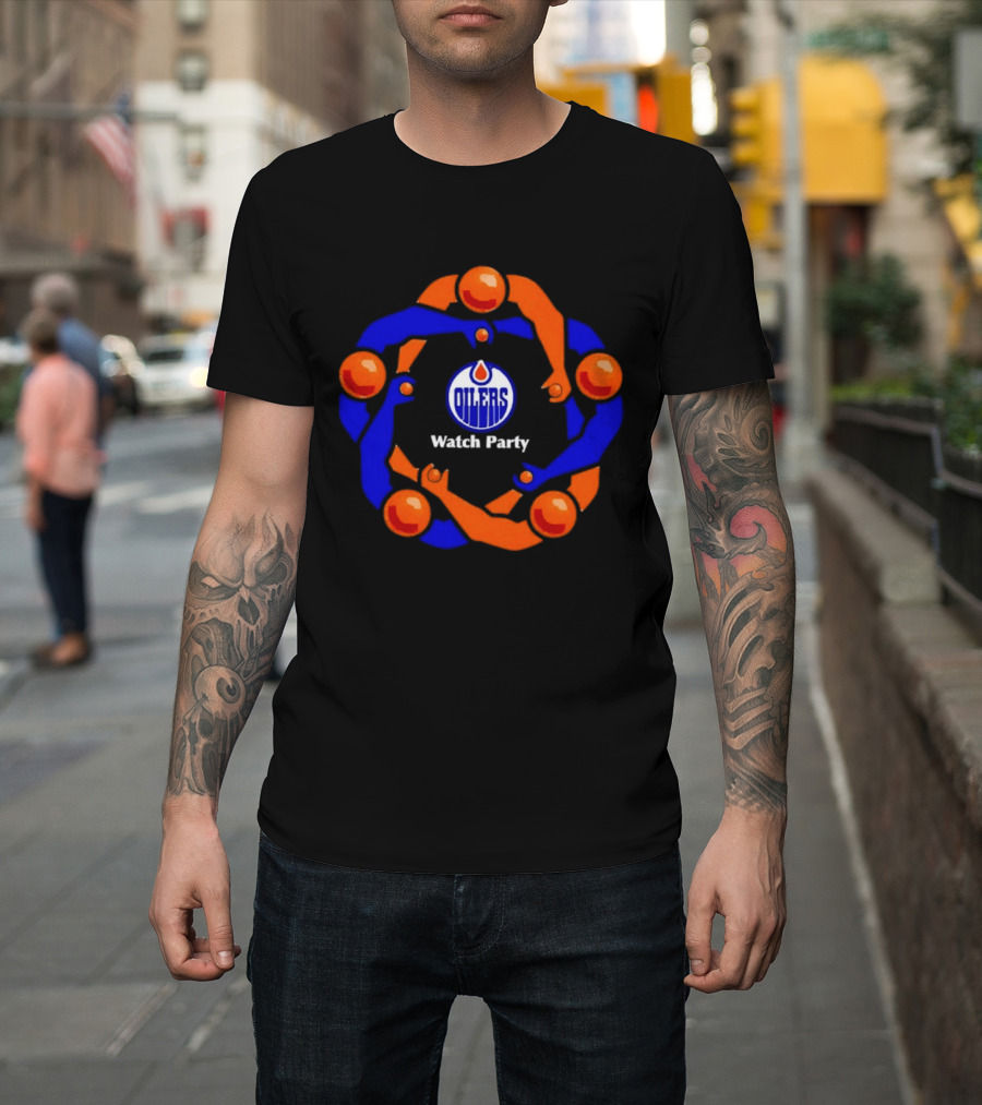 Edmonton Oilers Party Jerk Circle Arena Fans T-Shirt