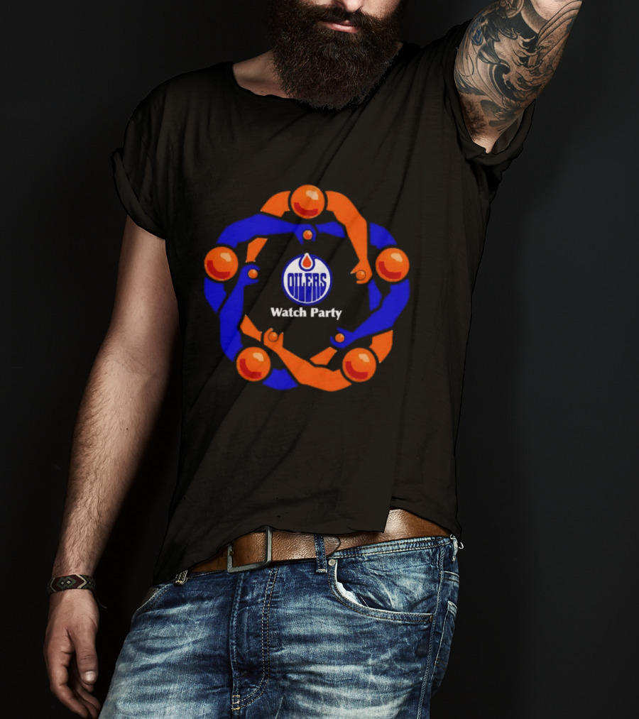 Edmonton Oilers Party Jerk Circle Arena Fans T-Shirt
