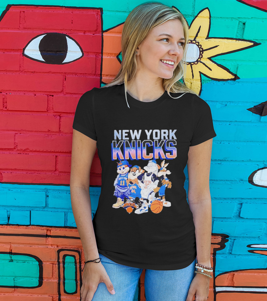 New York Knicks Looney Tunes Basketball Collaboration T-Shirt