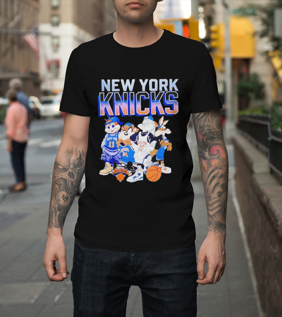 New York Knicks Looney Tunes Basketball Collaboration T-Shirt