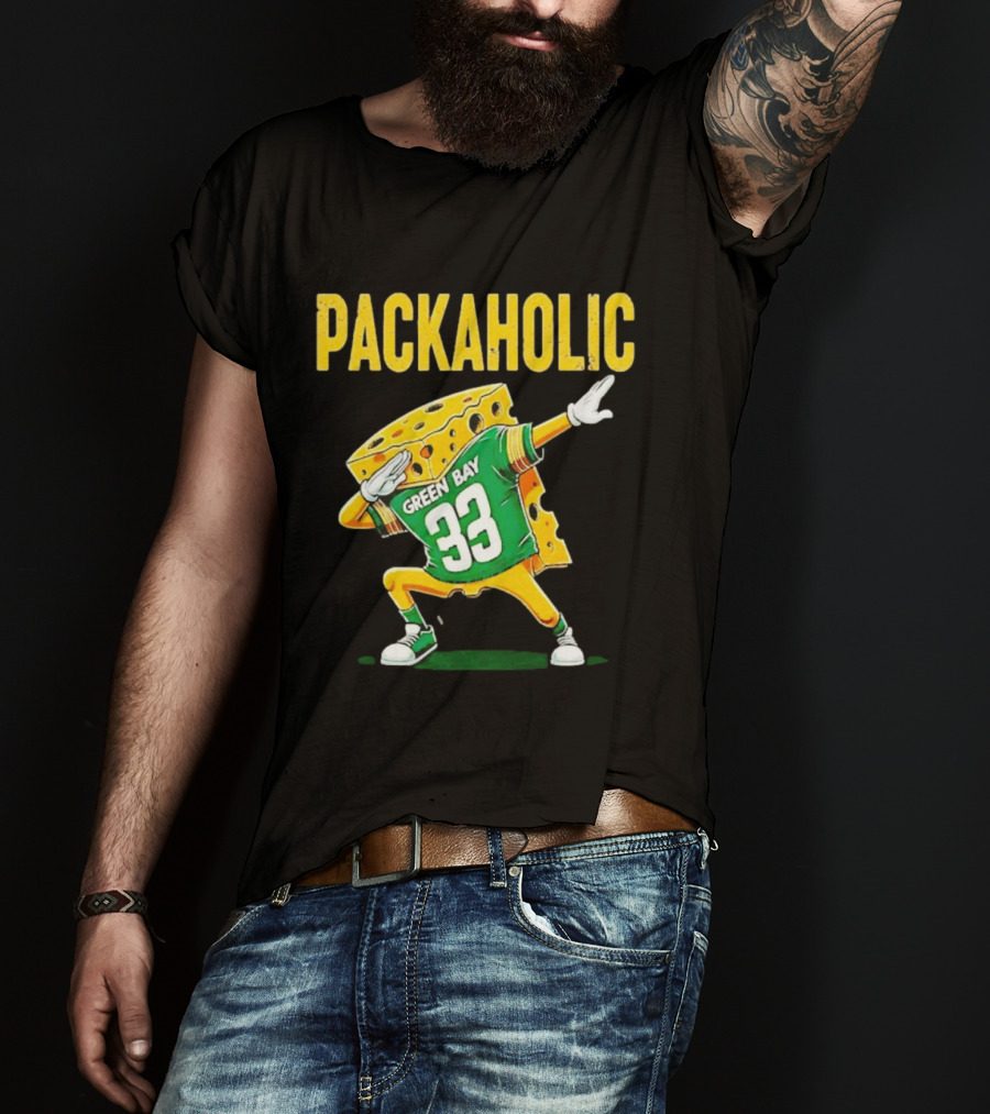 Packaholic Green Bay 33 Cheesehead Dab T-Shirt