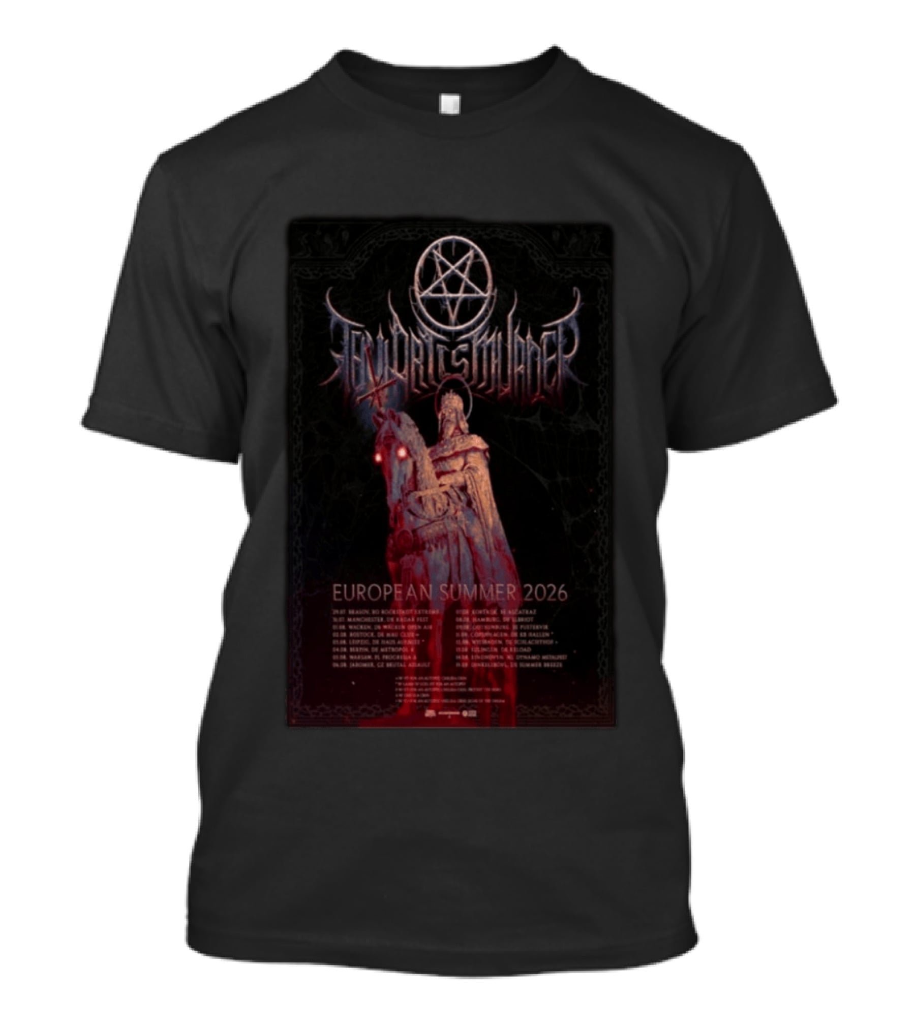 Thy Art Is Murder European Summer 2026 Tour Dark Horseman Symbolism T-Shirt