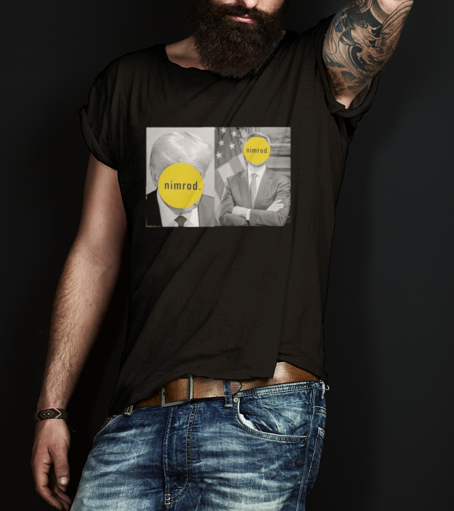 Trump JD Vance Nimrod Yellow Circle Comedy T-Shirt