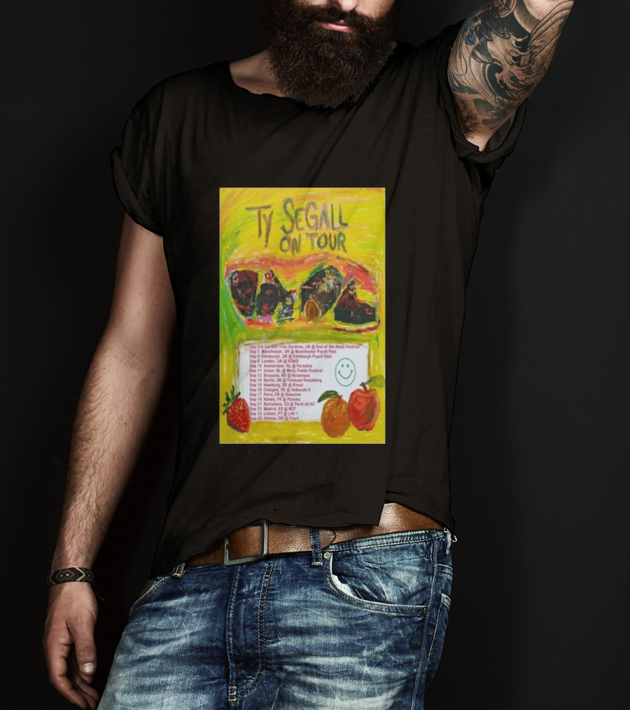 Ty Segall Europe Tour 2026 Larmer Tree Edinburgh Amsterdam Berlin Madrid Athens T-Shirt