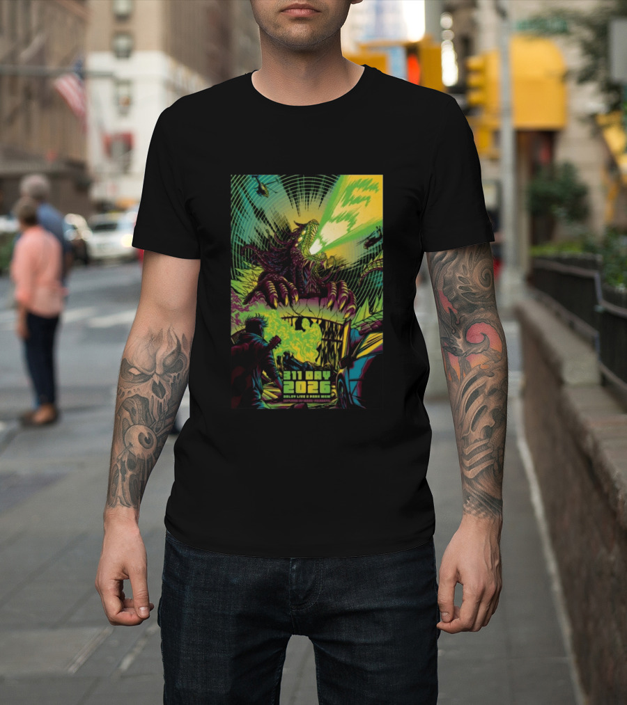 311 Day 2026 Dolby Live At Park MGM Las Vegas NV Alien Monster Art Helicopters T-Shirt