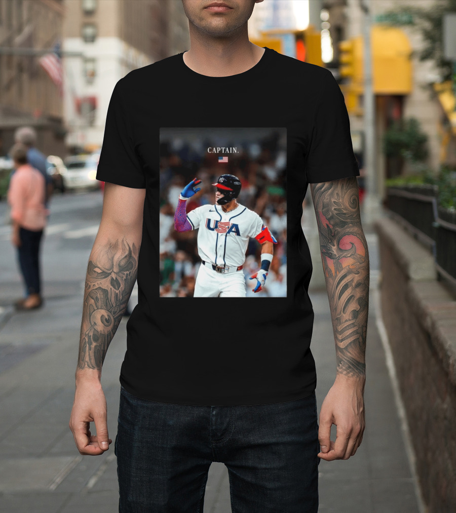 Aaron Judge Captain USA Team 2026 World Baseball T-Shirt