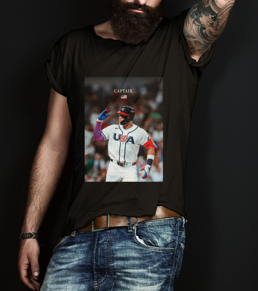 Aaron Judge Captain USA Team 2026 World Baseball T-Shirt
