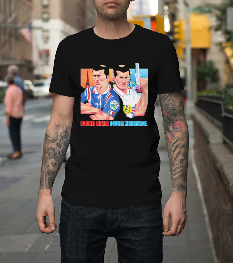 Double Zidane Double Zindamage Hong Kong Pop Up Cult Kits Paris T-Shirt