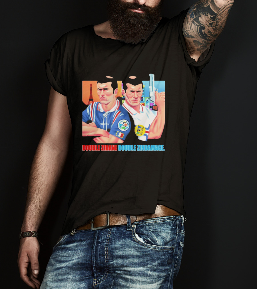 Double Zidane Double Zindamage Hong Kong Pop Up Cult Kits Paris T-Shirt