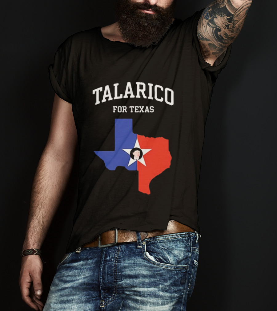 Talarico For Texas State Map Red White Blue Star T-Shirt