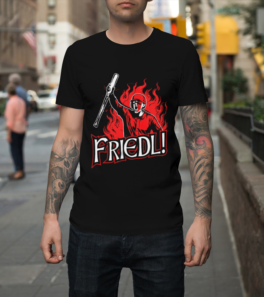 Friedl Awesome Baseball Fire T-Shirt